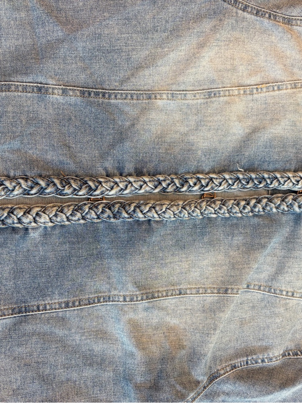 Curve Denim Cropped Jean Jacket - Light Blue - Picture 4 of 8